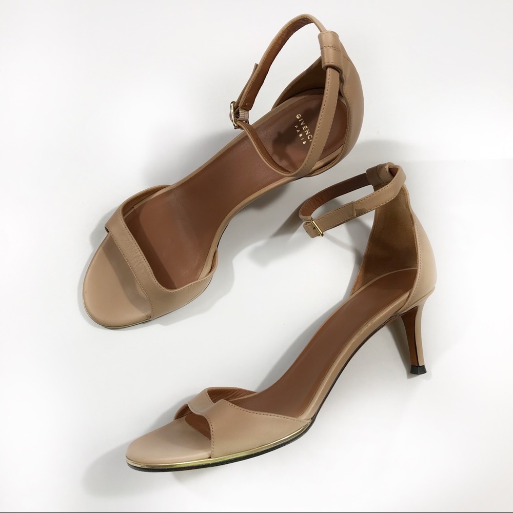 Givenchy Ankle strap heels open toe leather 36.5
